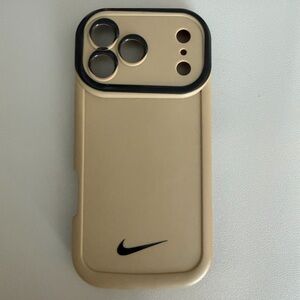 Nike iPhone 17 Pro Max Cell Phone Case - Tan and Black